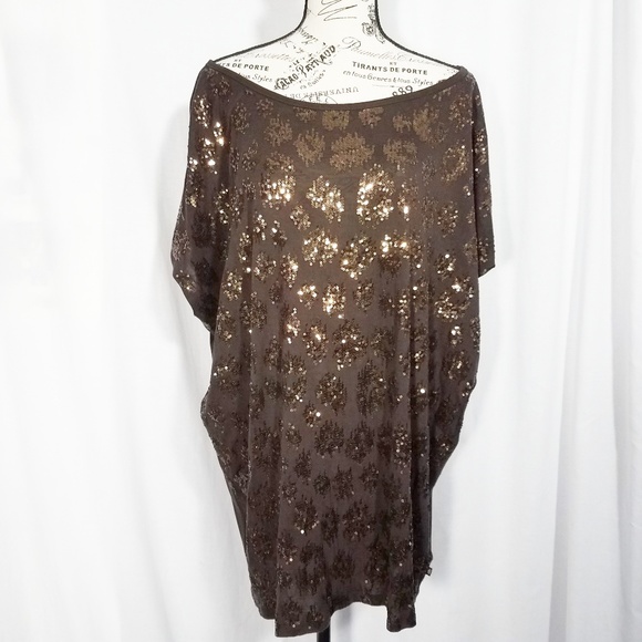 Michael Kors Tops - Michael Kors Brown Sequin Blouse